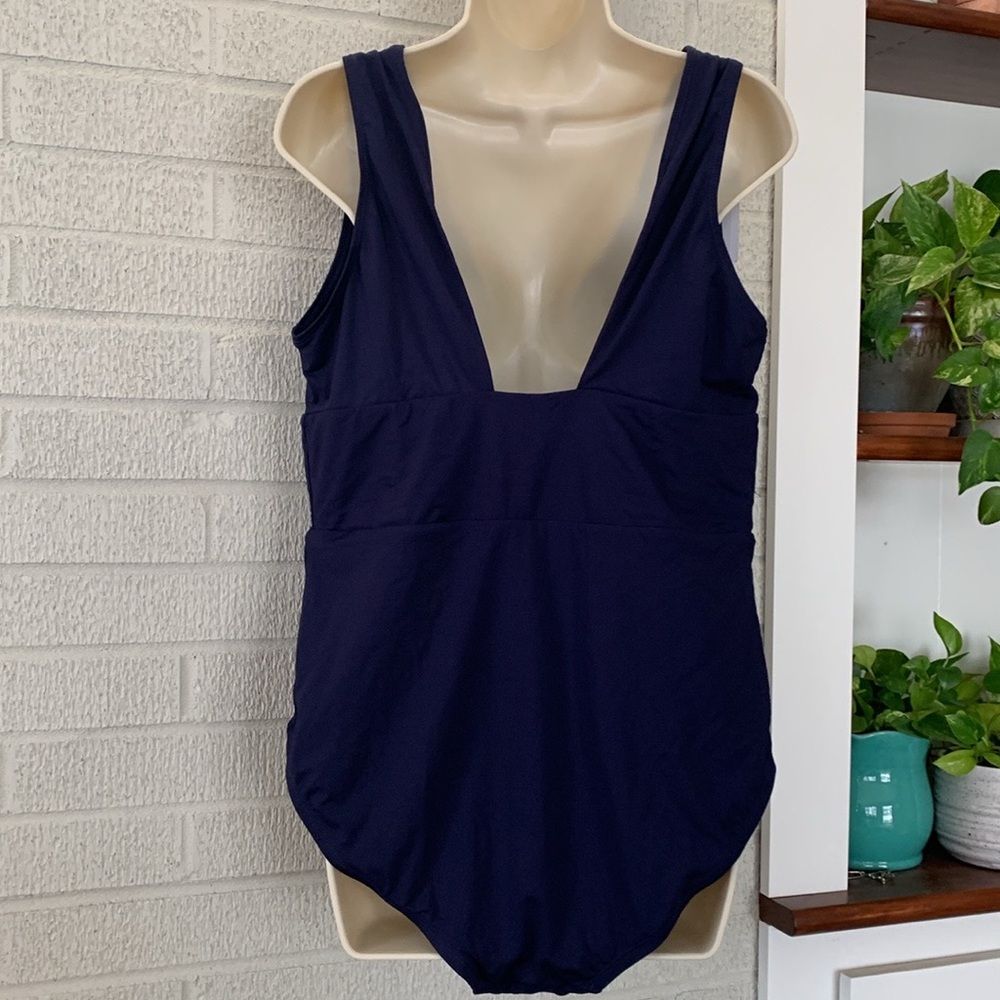 Andie Women's Navy One Piece Swimsuit - Picture 3 of 10